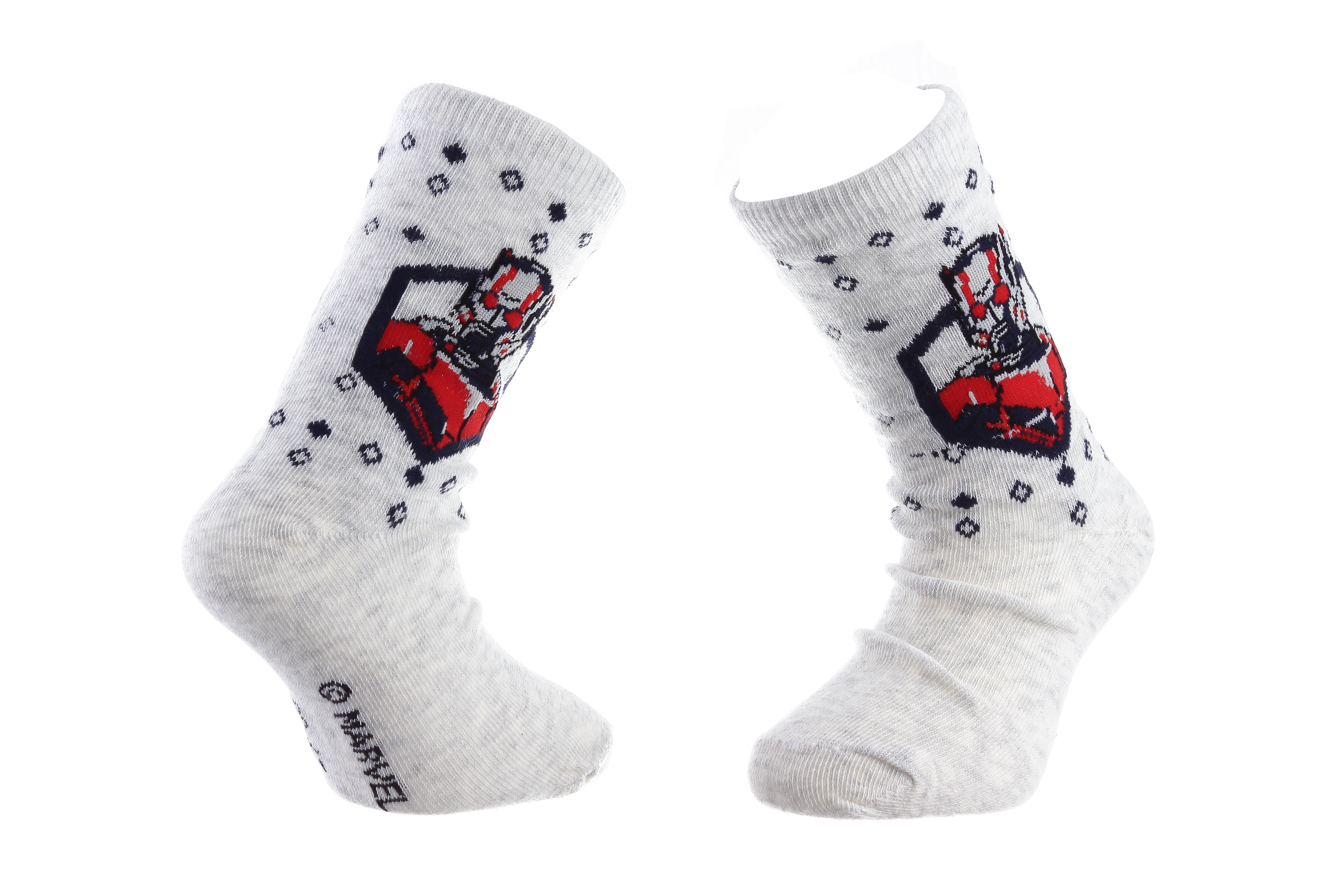 Шкарпетки дитячі Marvel Buste + Damier De Points 83895348-7 31-34 світло-сірі фото1