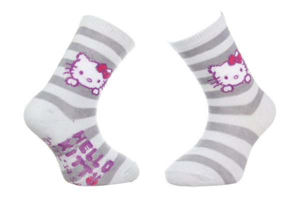 Шкарпетки дитячі Hello Kitty Tete Hk Rayures 32770-6 23-26 рожеві фото