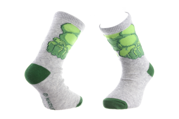 Шкарпетки дитячі Marvel Hulk 83891648-6 27-30 світло-сірі фото