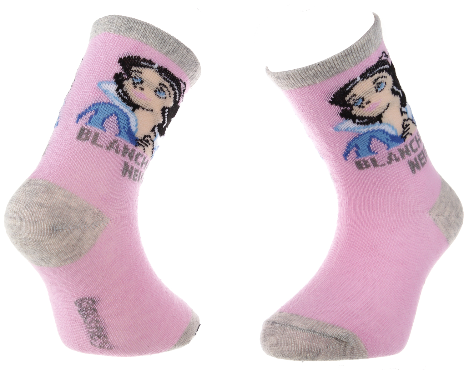 Шкарпетки дитячі Disney Princess Blanche Neige 43891047-5 19-22 сірі/рожеві