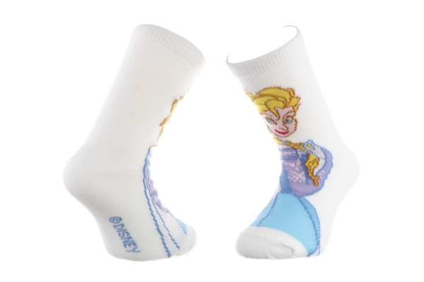Шкарпетки дитячі Disney Princess Elsa Sur Tige Et Pied 83841644-8 31-34 білі фото