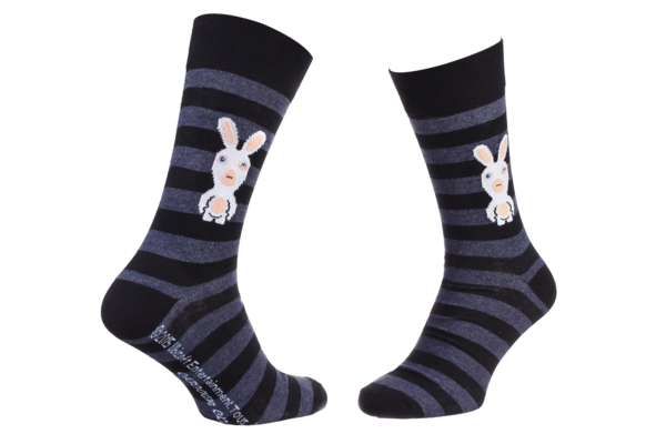 Шкарпетки дитячі Lapins Cretins Lapin Et Rayures 93153261-4 39-42 чорні фото