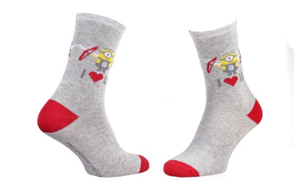 Шкарпетки дитячі Minions Ailes Fleches 13890131-6 36-41 світло-сірі фото