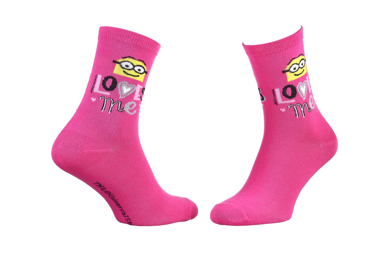 Шкарпетки дитячі Minions Loves Me 13890131-3 36-41 темно-рожеві