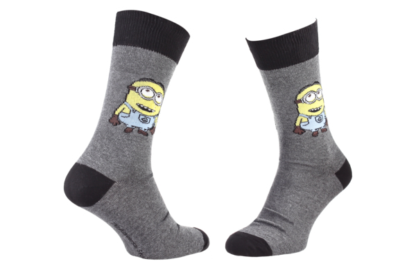 Шкарпетки дитячі Minions Socks 93153667-1 43-46 світло-сірі фото