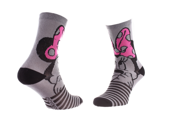 Шкарпетки дитячі Disney Minnie Main Devant Bouche 83153531-5 31-35 сіро-жовті фото