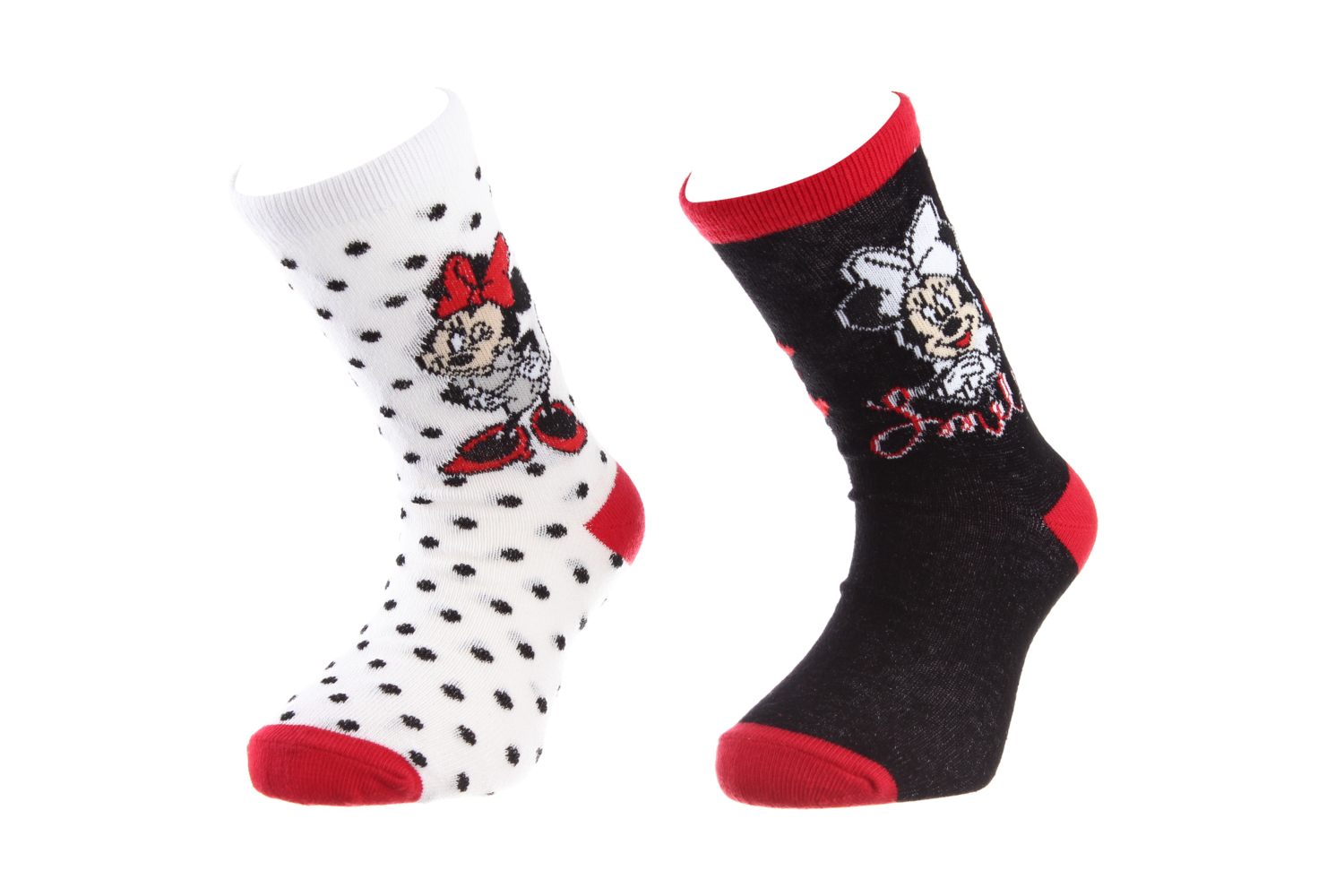 Набор носков детских Disney Minnie Socks 83892347-4 27-30 2 шт белые/черные