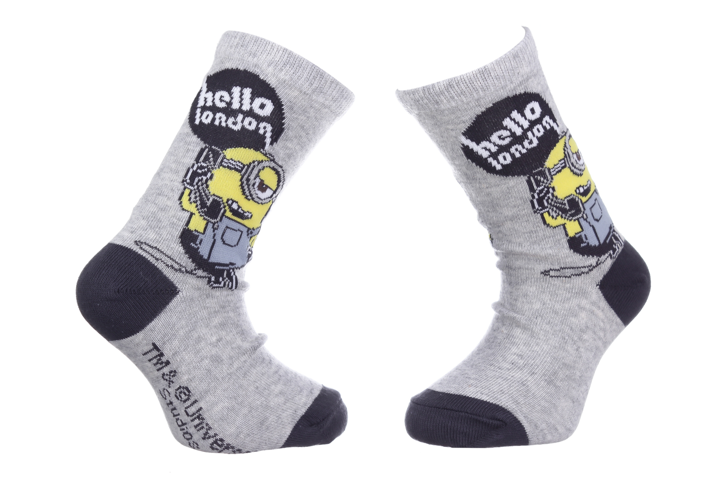 Шкарпетки дитячі Disney Minnie Minons Hello London 37014-1 27-30 сірі