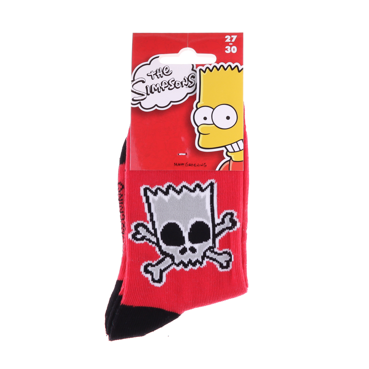 Шкарпетки дитячі Simpson Bart Tete De Mort 83897612-4 31-34 червоні