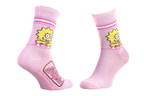 Шкарпетки дитячі Simpson Lisa Geekazoid 13057681-7 35 - 41 рожеві фото