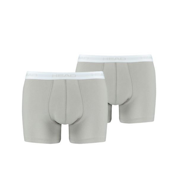 Набор трусов-боксеров мужских Head Basic Boxer 2P 841001001-400 S 2 шт светло-серые фото 