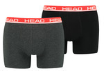 Набор трусов-боксеров мужских Head Basic Boxer 2P 701202741-011 M 2 шт серые/красные фото 1