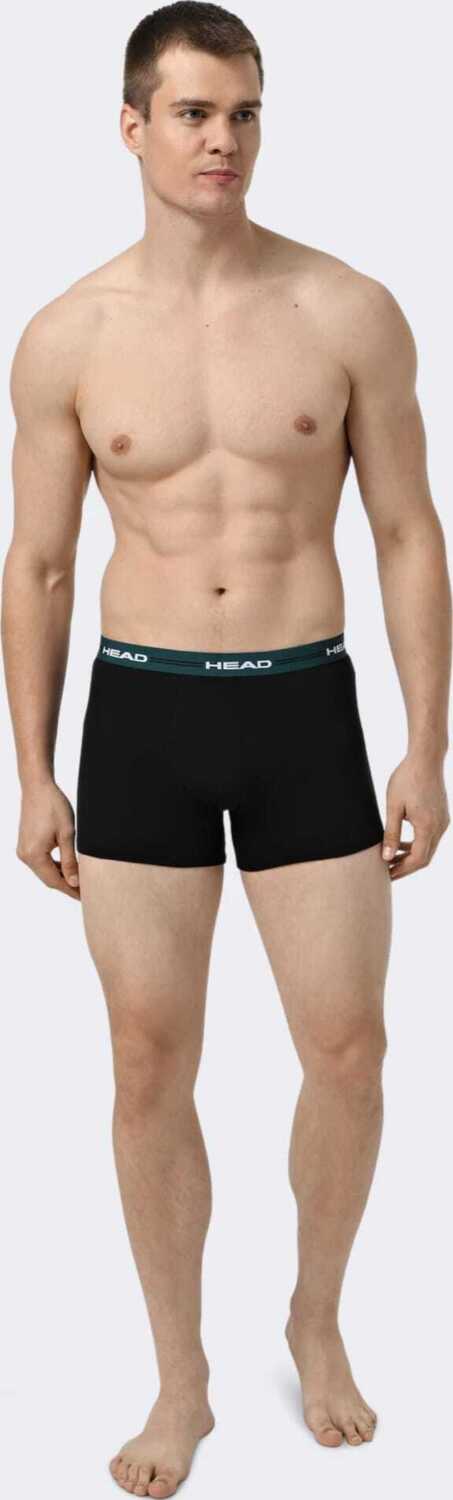 

Набор трусов-боксеров мужских Head Men Elastic Boxer 2P 701234928-001 L 2 шт черные/зеленые
