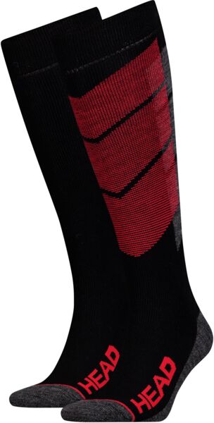 

Набор носков горнолыжных Head Ski Graphic Kneehigh 2Ppk 791005001-118 35-38 2 шт красные/серые