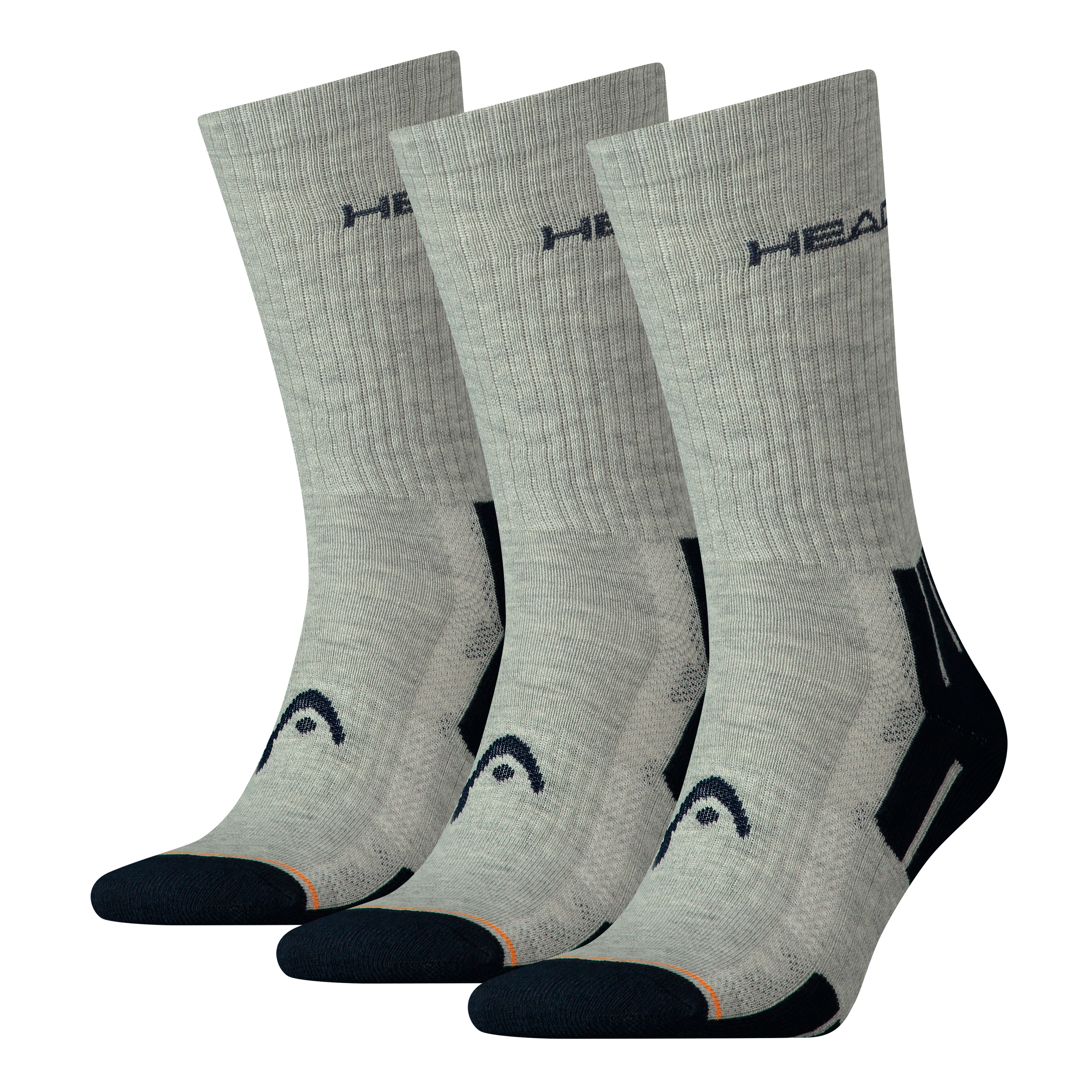 Набор носков Head Match Crew Unisex 2P 741020001-650 35-38 3 шт серые/синие фото1