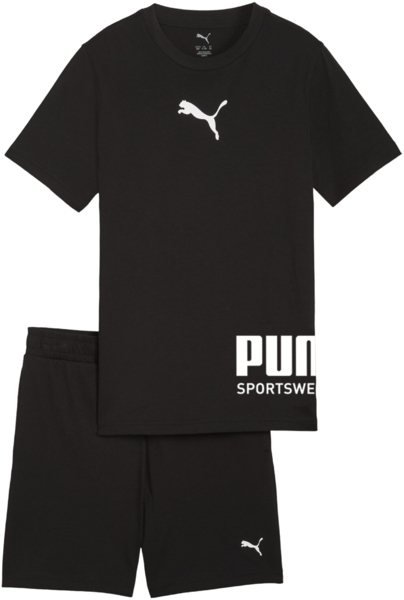 

Спортивный костюм футболка и шорты детская Puma Tracksuits 693335-01 152 черный