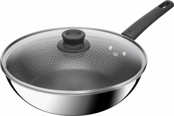 Сковорода WOK Tefal Emotion+ Power, с крышкой, 28см (E3411655)