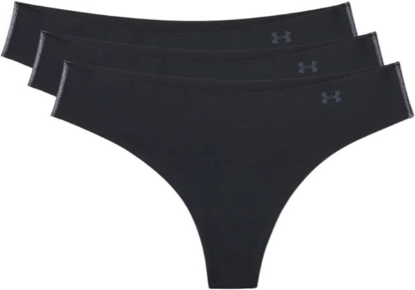 Набор трусов-стрингов Under Armour PS Thong 3Pack 1325615-001 XS 3 шт. черные фото 