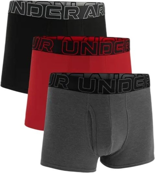

Набор трусов-боксеров Under Armour Performance Cotton - Solid 3PK 1383891-025 M 3 шт. серые/красные/черные