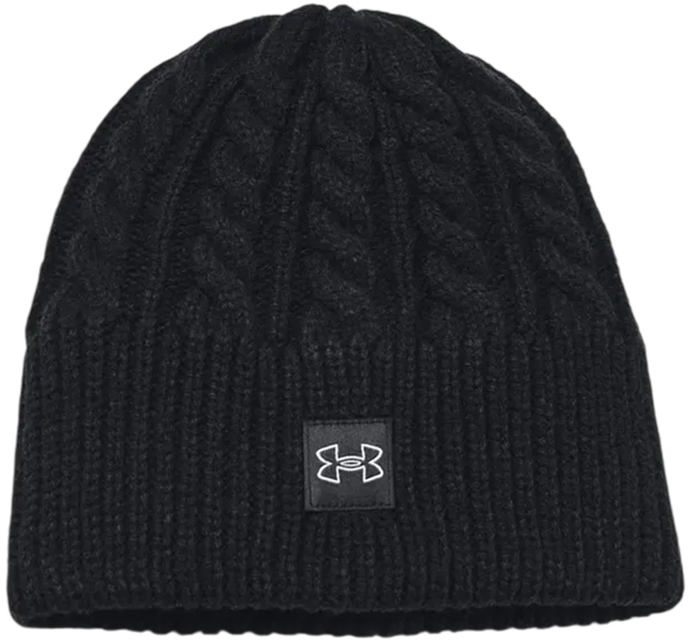 Шапка Under Armour Halftime Cable Knit Beanie 1379995-001 чорна фото1