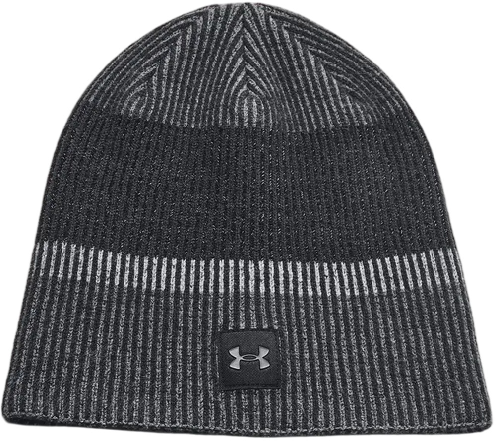 Шапка Under Armour Launch Reflective Beanie 1386648-001 темно-сіра