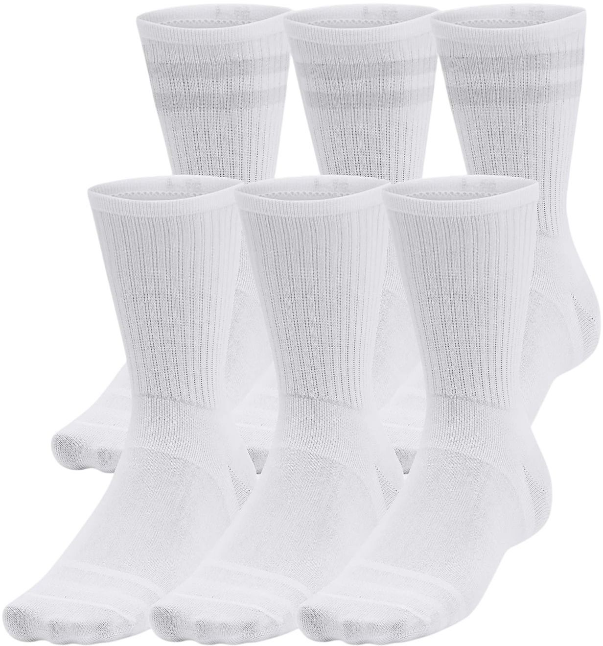 Набор носков Under Armour Essential 6pk Crew 1387058-100 L 6 шт. белые фото 1