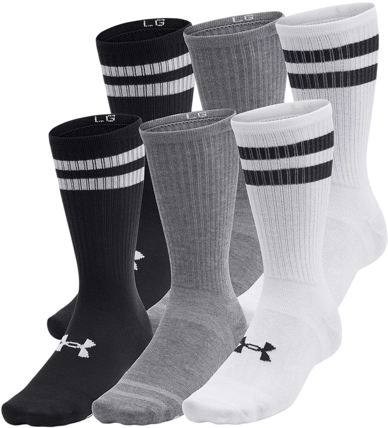 Набор носков Under Armour Essential 6pk Crew 1387058-101 S 6 шт. белые