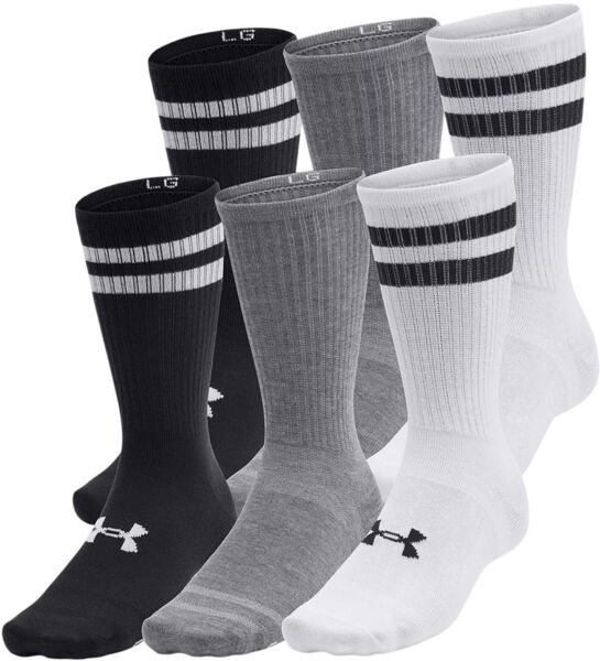 Набор носков Under Armour Essential 6pk Crew 1387058-101 S 6 шт. белые фото