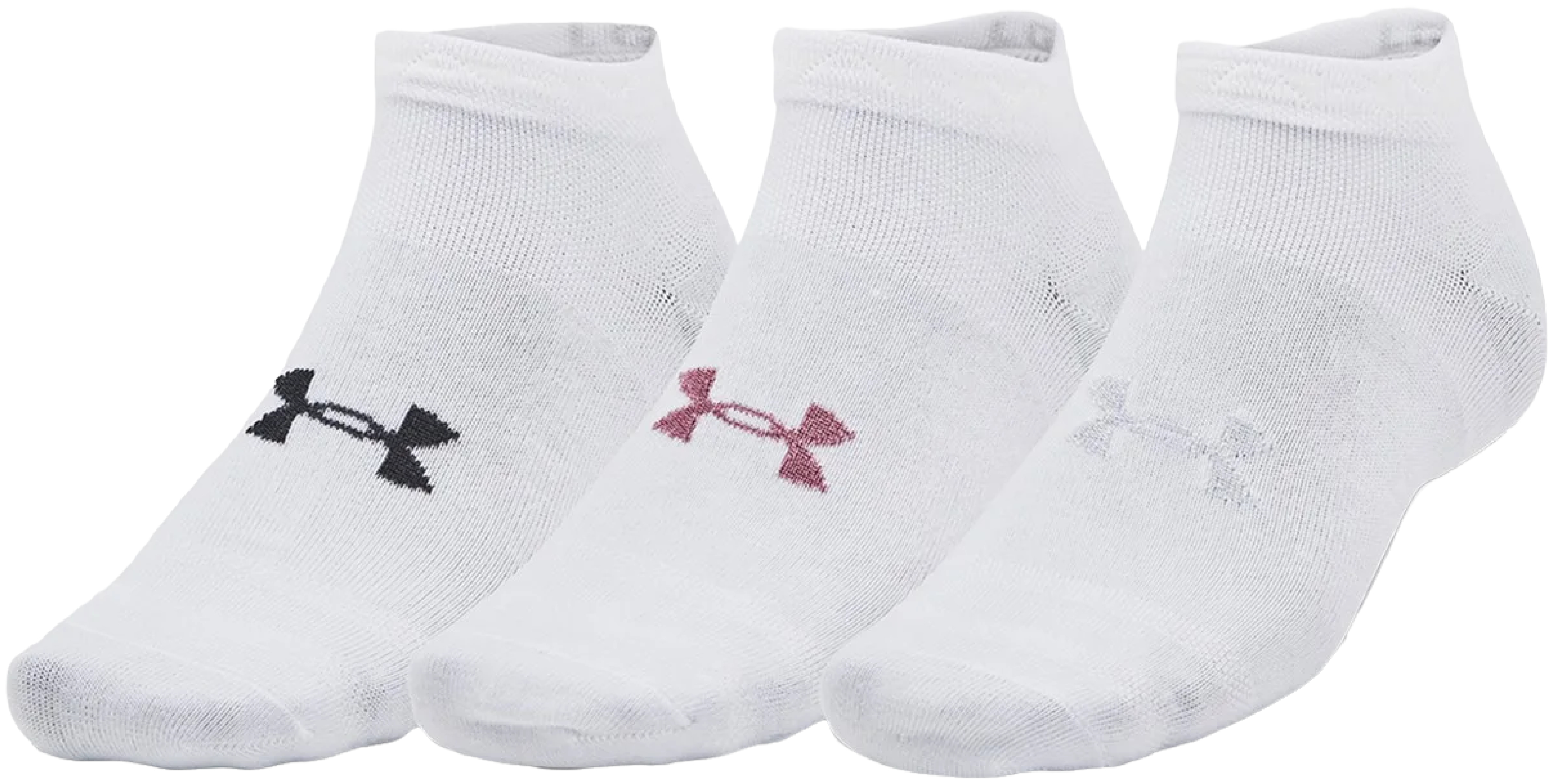 Набор носков Under Armour Essential Low Cut 3pk 1382958-100 L 3 шт. белые фото 1