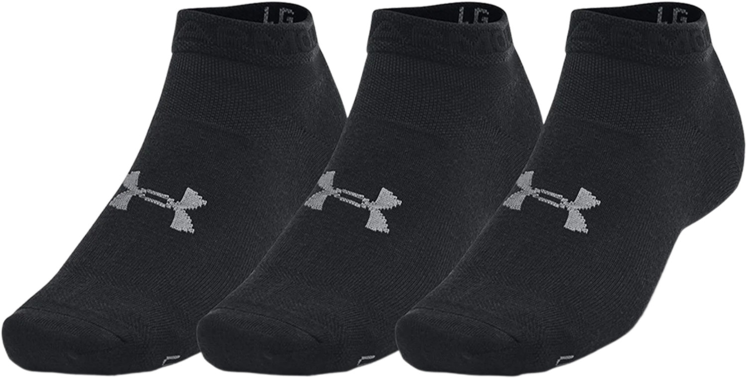 Набор носков Under Armour Essential Low Cut 3pk 1382958-001 XL 3 шт. черные