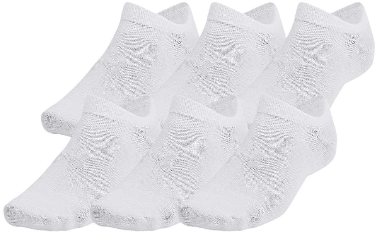 Набор носков Under Armour Essential No Show 6pk 1382611-100 S 6 шт. белые