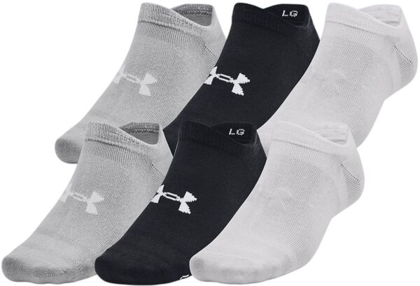 

Набор носков Under Armour Essential No Show 6pk 1382611-002 L 6 шт. черные/белые/серые