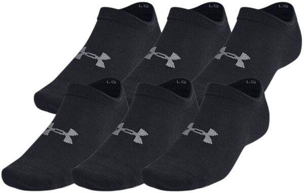 Набор носков Under Armour Essential No Show 6pk 1382611-001 M 6 шт. черные
