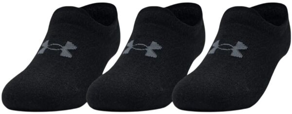 Набор носков Under Armour Essential UltraLowTab 3pk 1351784-002 M 3 шт. черные фото