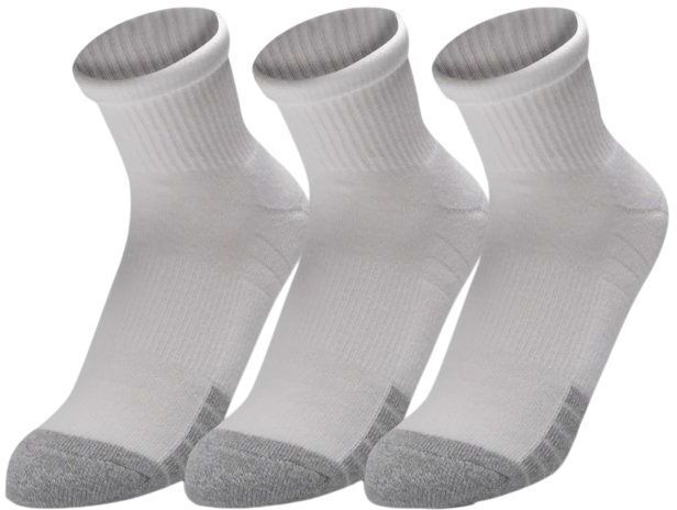 Набор носков Under Armour Heatgear Quarter 3pk 1353262-100 L 3 шт. белые фото 1