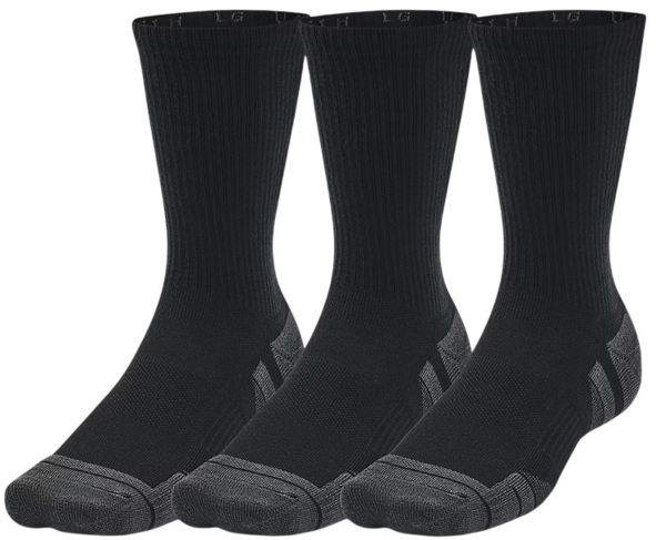 Набор носков Under Armour Performance Tech 3pk Crew 1379512-001 M 3 шт. черные
