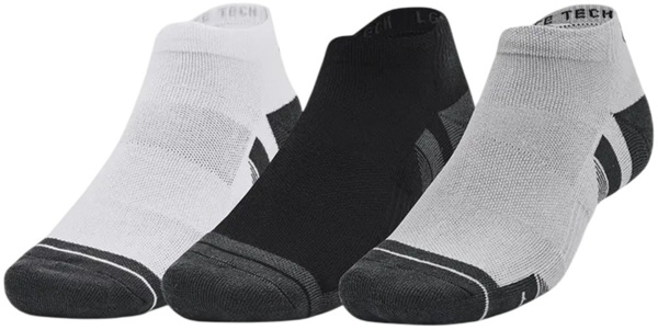 Набор носков Under Armour Performance Tech 3pk Low 1379504-011 M 3 шт. серые/черные/белые