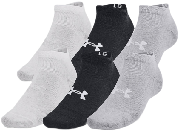 Набор носков Under Armour Essential 6pk Low 1386239-002 L 6 шт. белые/серые/черные