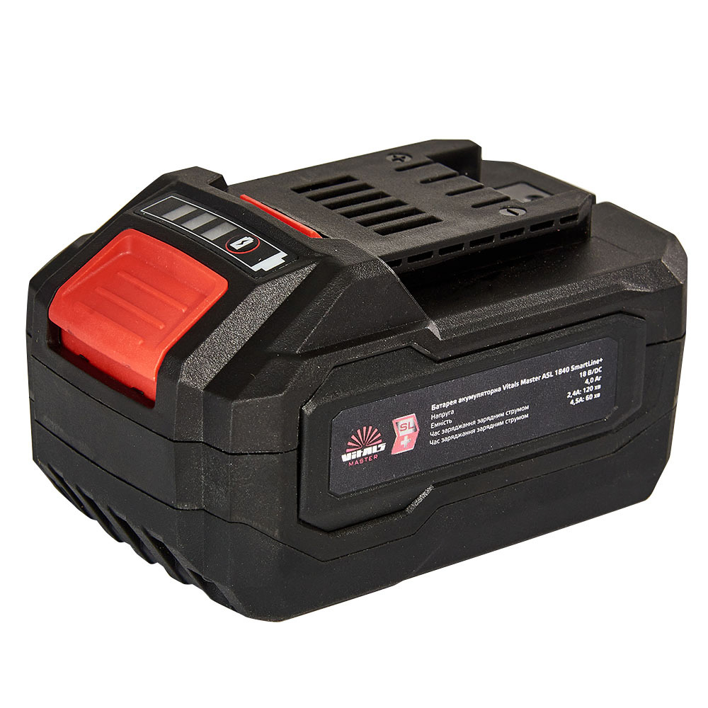 Аккумулятор Vitals Master ASL 1840 SmartLine+ 18В 4.0А·час (184456) фото 1