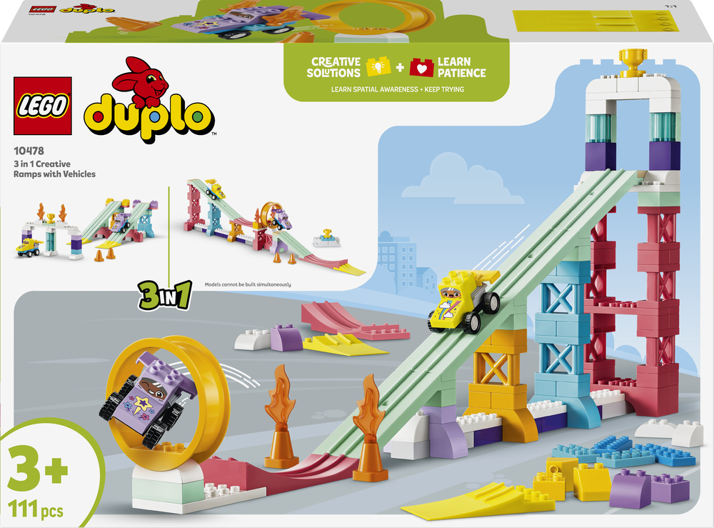 LEGO 10478 DUPLO 3 в 1 Интересные горки и трамплины с автомобилями фото 1