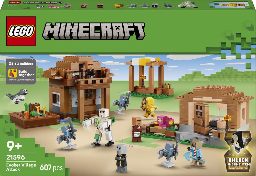 LEGO 21596 Minecraft Нападение вызывателя на деревню фото 1
