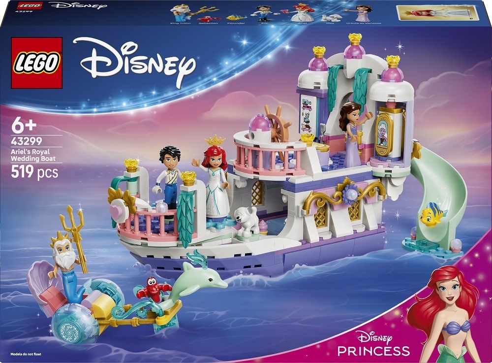 LEGO 43299 Disney Princess Королевская свадебная лодка Ариэль фото 1