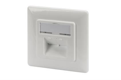 Настенная розетка DIGITUS CАТ 6А STP 2xRJ45, 8P8C, для скрытой проводки (DN-9007-1) фото 1