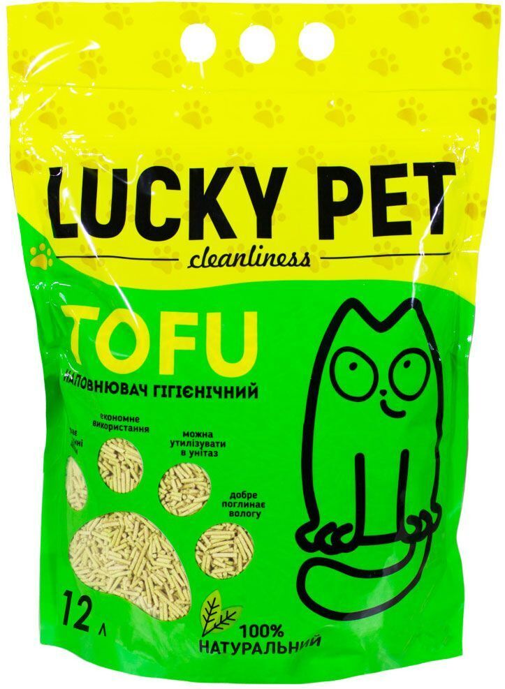 Наполнитель для кошачьего туалета Lucky Pet из тофа с ароматом мяты 12 л фото1