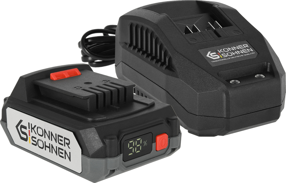 Набор аккумуляторов и зарядных устройств Konner&Sohnen KS 20V2-1-KIT 20В 1х2А·час (KS20V2-1-KIT) фото 1