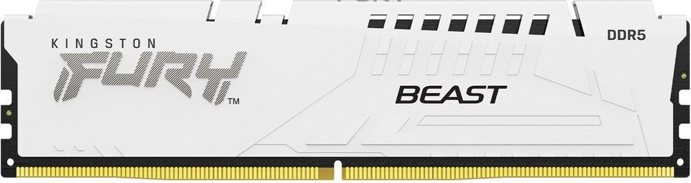 Память ПК Kingston DDR5 16GB 6000 FURY Beast EXPO White (KF560C30BWE-16) фото 1