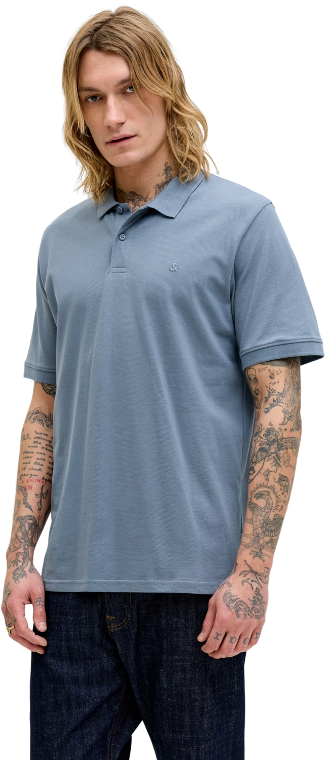 Поло мужское Jack & Jones Jjebasic Polo Ss Noos 12136516 XL голубое