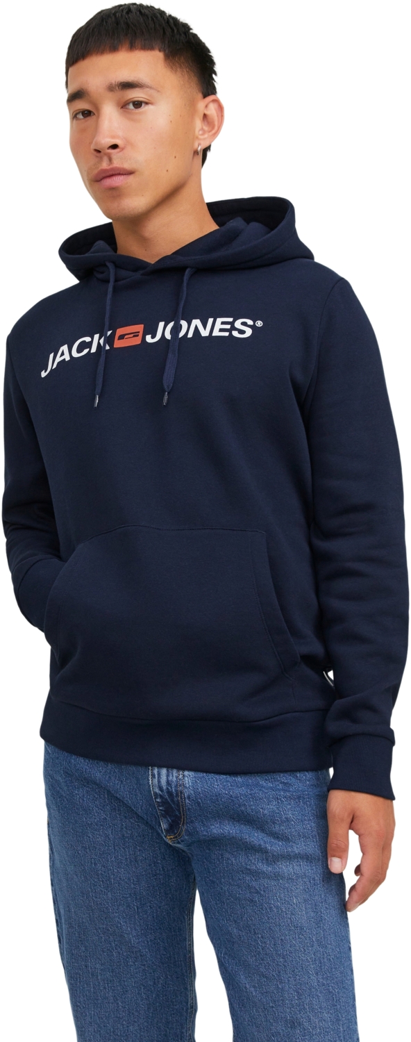 Худи мужское Jack & Jones Jjecorp Old Logo Sweat Hood Noos 12137054 L темно-синие