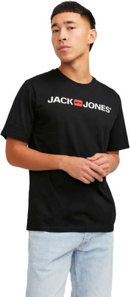 Футболка хлопковая мужская Jack & Jones Jjecorp Old Logo Tee Ss O-Neck Noos 12137126 M черная