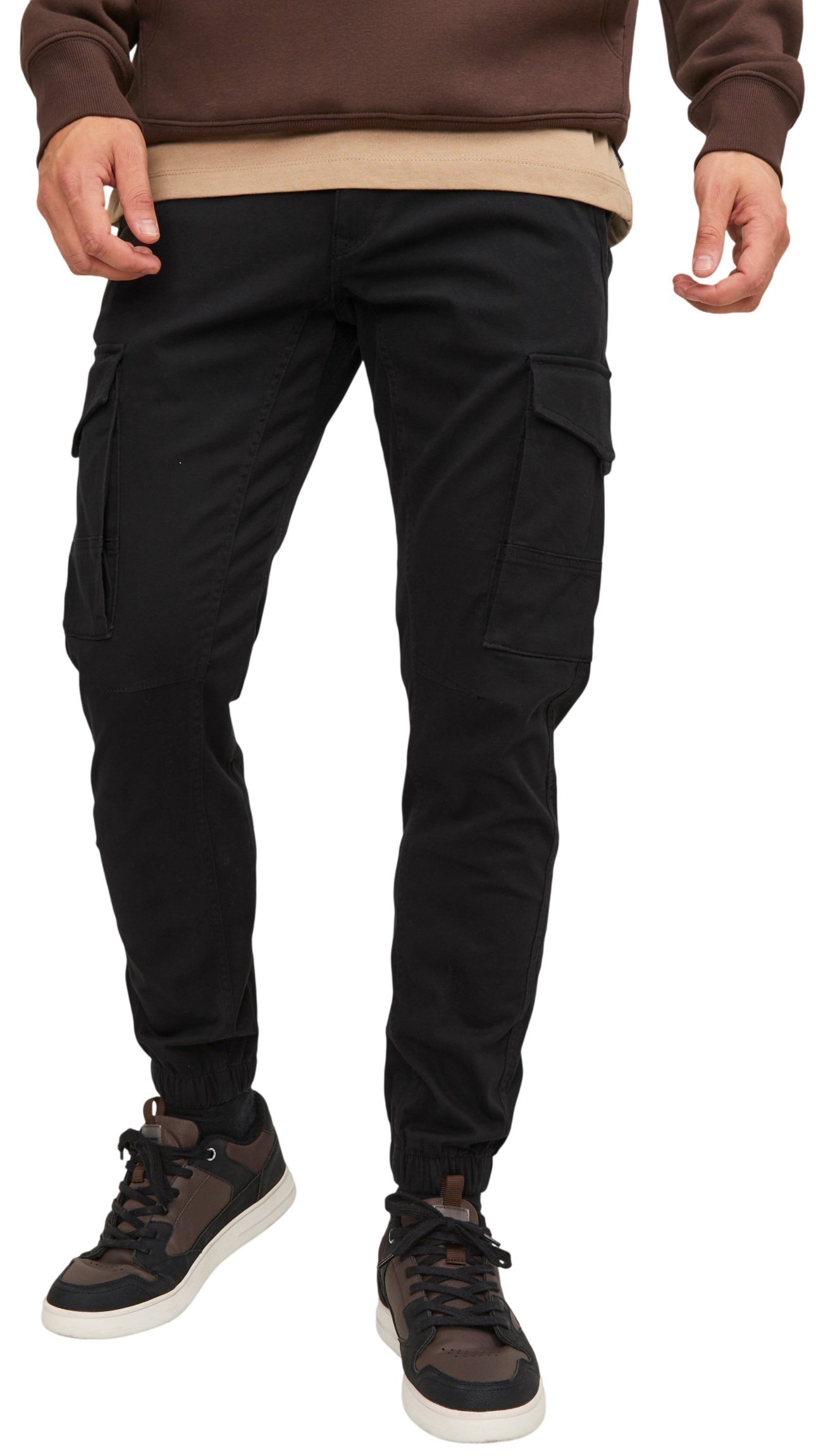 Брюки мужские Jack & Jones Jpstpaul Flake Cargo Noos 12139912 34-32 черные фото 1